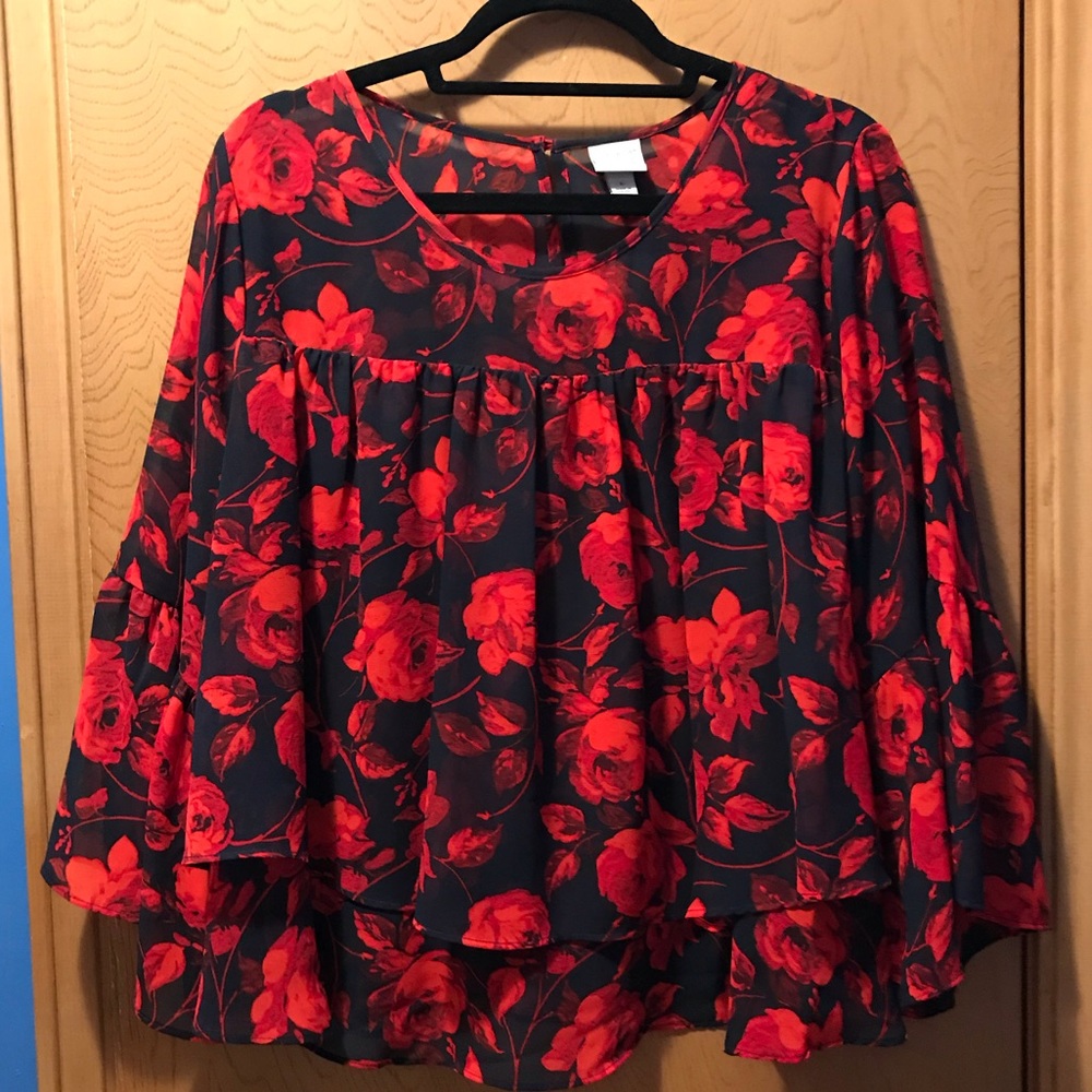 A New Day Floral Blouse